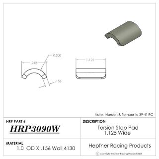 Picture of Torsion Stop Pad 1.125" Wide