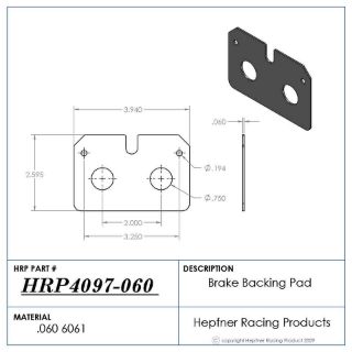 Picture of Brake Backing Pad, Inboard Wilwood 0.060 Alum, Dynalite
